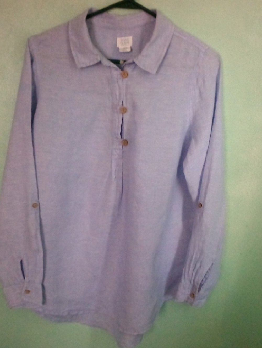 Sigrid Olsen Button-Up Shirt 100% Linen